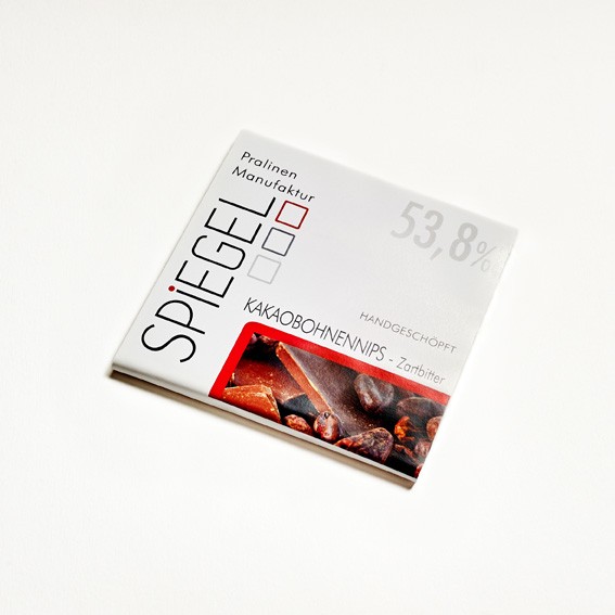 Zartbitter Schokolade-mit Kakaobohnennips