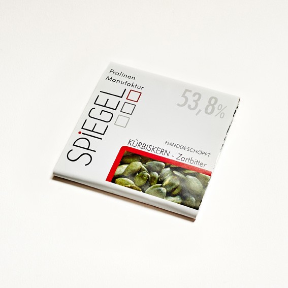 Zartbitter Schokolade-mit Kürbiskernen